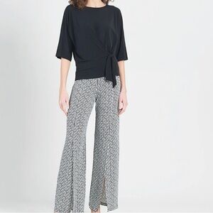 Clara Sun Woo NWT Black Side Tie Top M